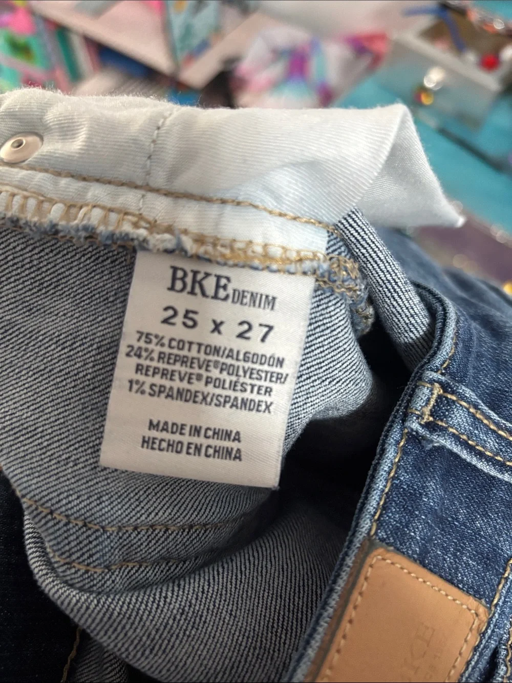 BKE Victoria Mid-Rise Ankle Skinny Jeans Raw Frayed Hem Size 25x27